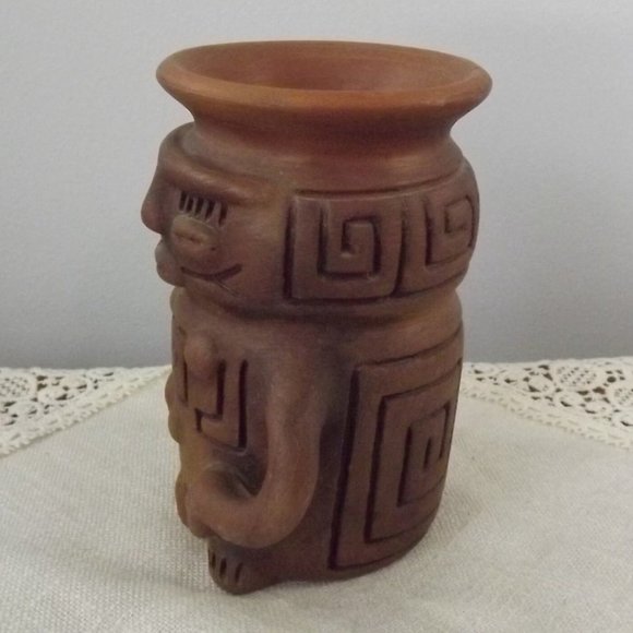 Vintage Anatomically Correct Tribal Clay Pottery Vase - Picture 4 of 8